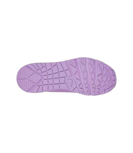 Childrens/kids Uno Gen1 Neon Glow Trainers Violet Skechers