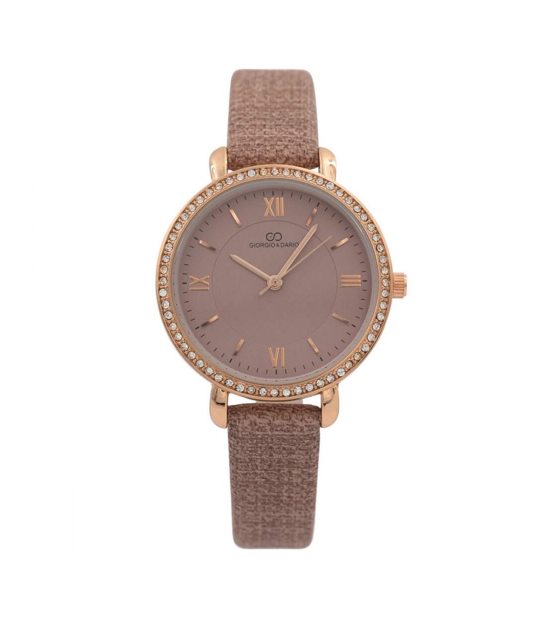 Jolie Montre Femme Beige Rose GIORGIO