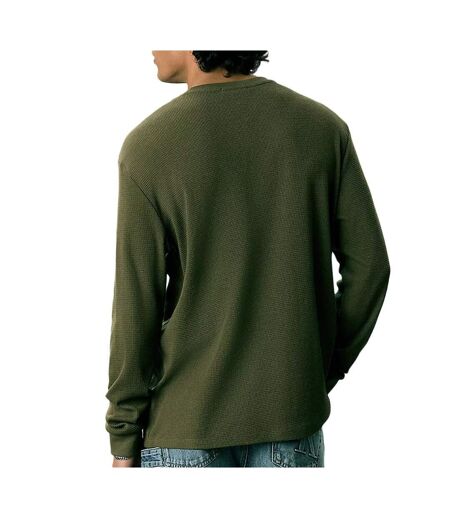 Sweat vert homme calvin klein jeans waffle badgeses