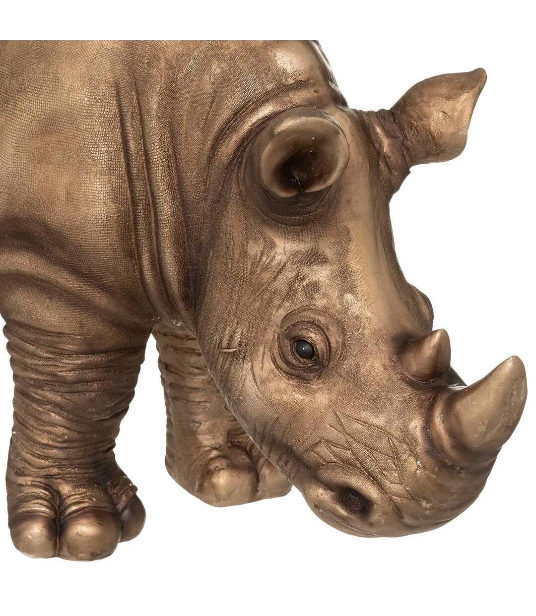 Statuette Déco Rhinocéros 86cm Or-2