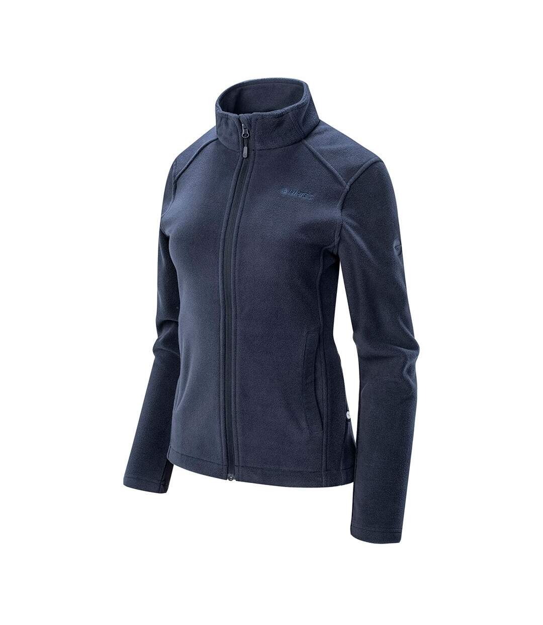 Womens/ladies lady asotin fleece jacket black iris Hi-Tec-3