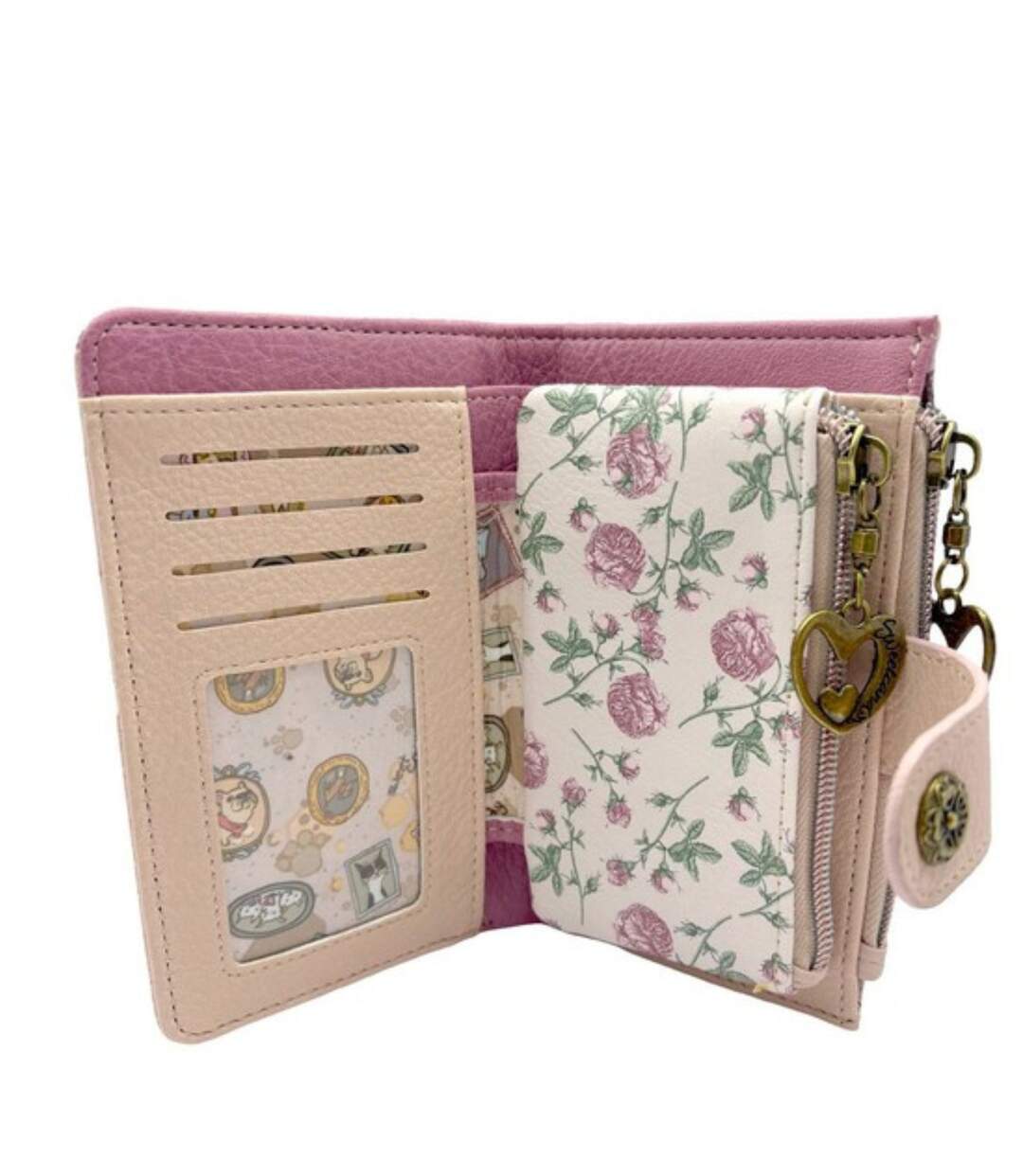 Portefeuille porte-monnaie synthétique femme - Synthétique - motifs graphiques-3