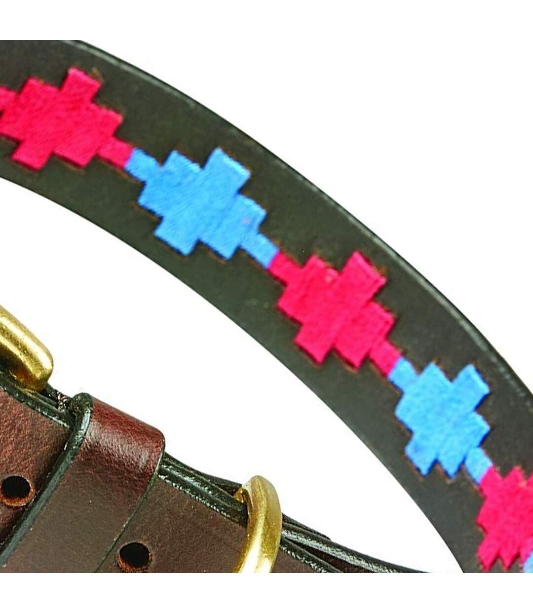 Collier polo chien xs marron/ rose/ bleu Weatherbeeta-2