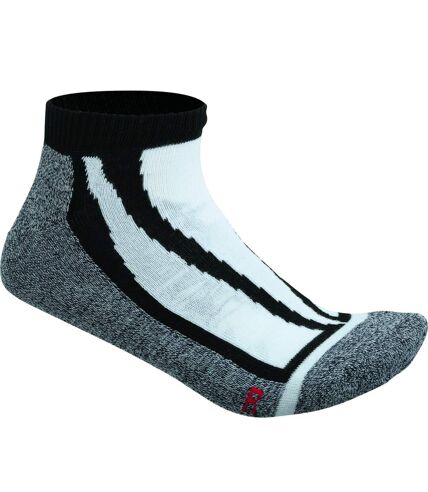 Chaussettes basses de sport - JN209 - noir et gris - sneakers homme femme
