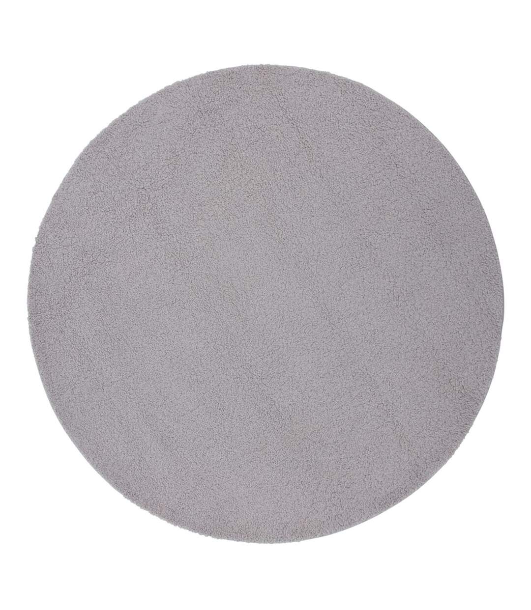 Tapis Rond Bouclette Teddy 200cm Gris-1