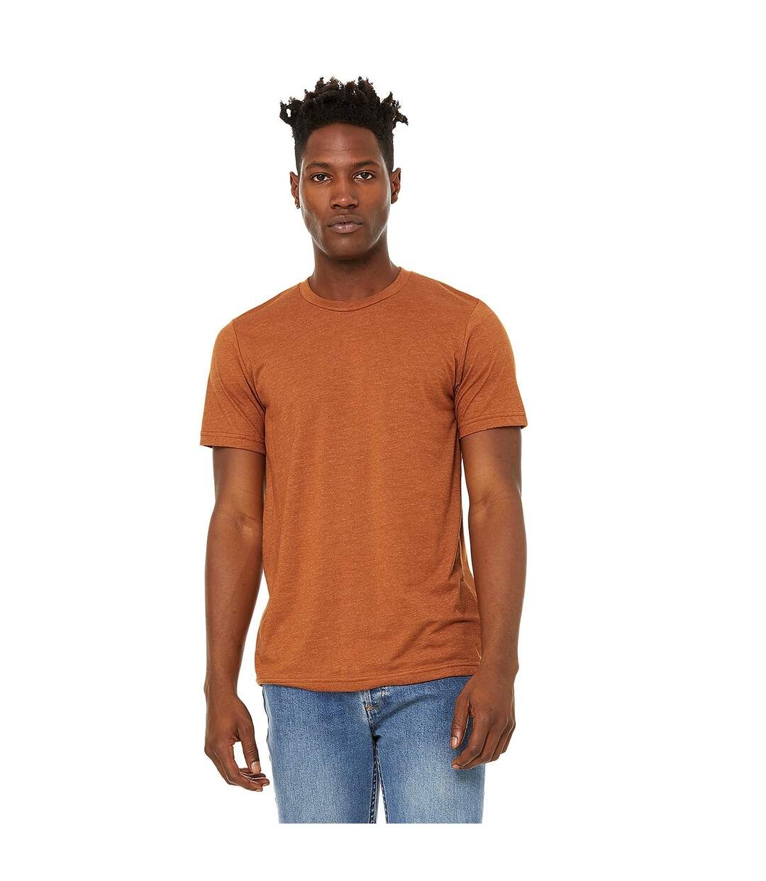 T-shirt adulte orange chiné Bella + Canvas