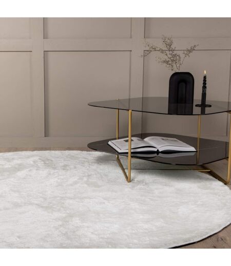 Tapis Rond Uni Blanca 200cm Blanc