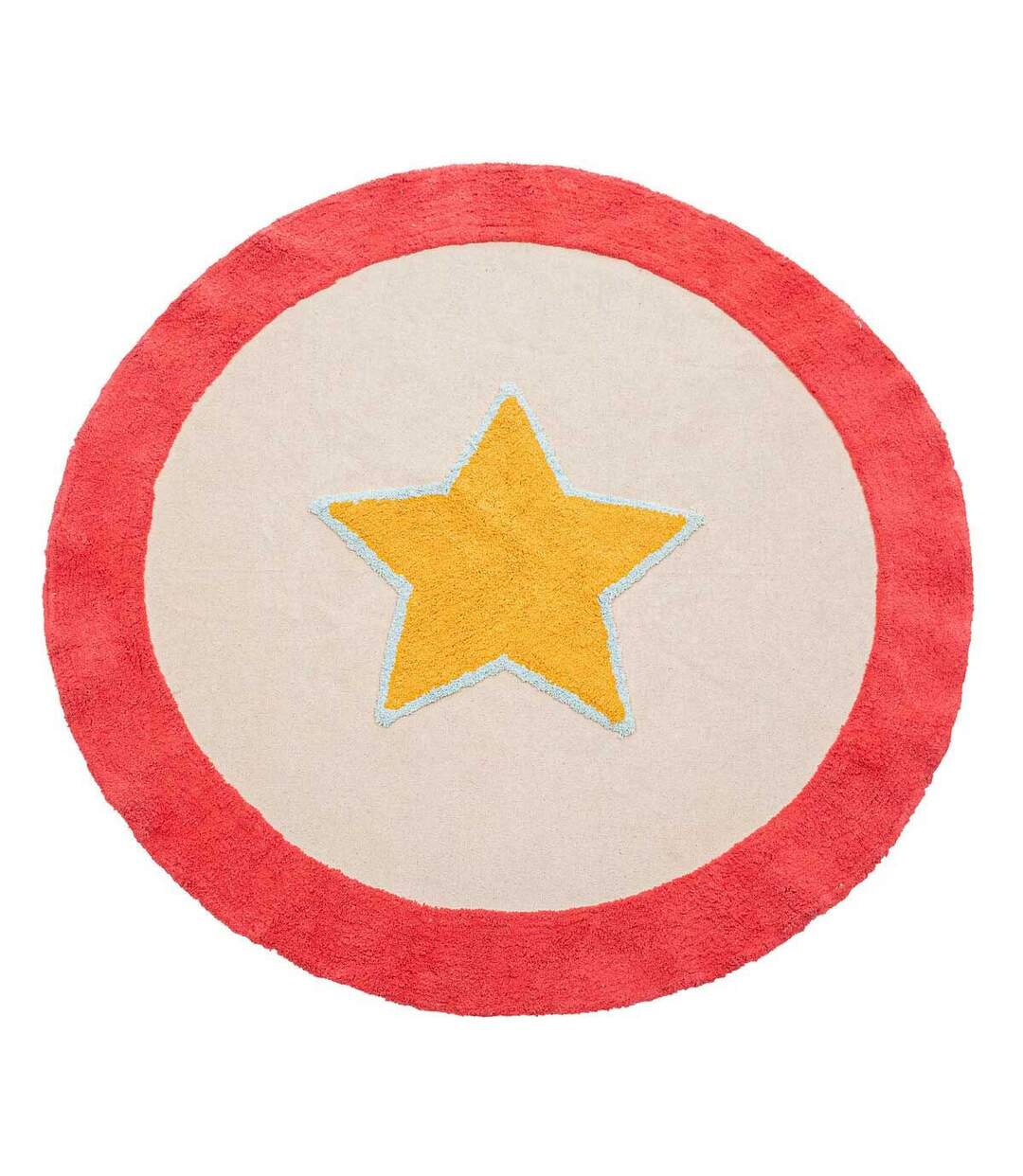 Tapis Rond Enfant Circus 120cm Beige-1