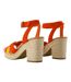 Womens/ladies Majorca Strappy Suede Sandals Flame Toms-2