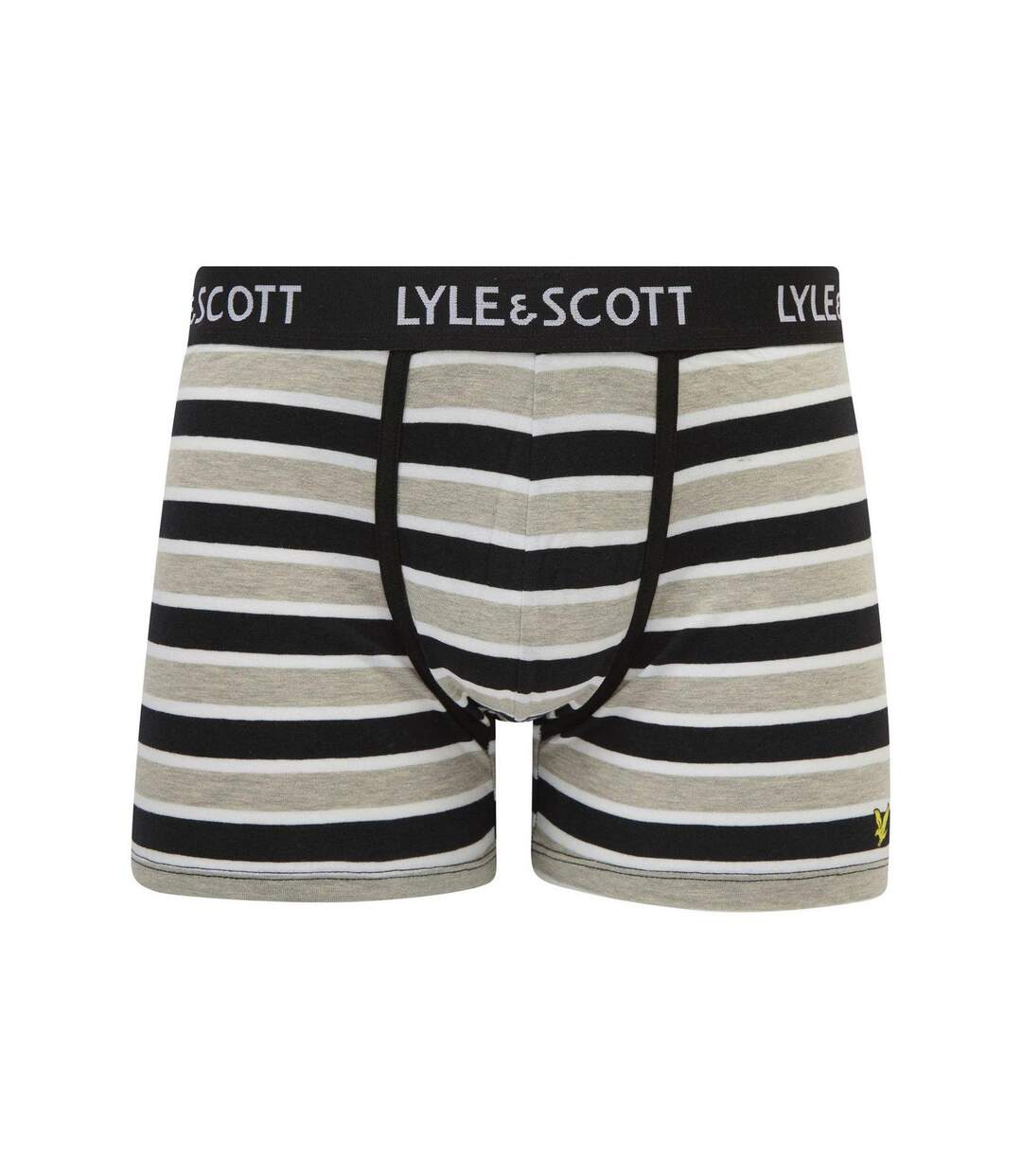 Pack Of 3  Mens Ethan Logo Boxer Shorts  Grey Lyle & Scott-3