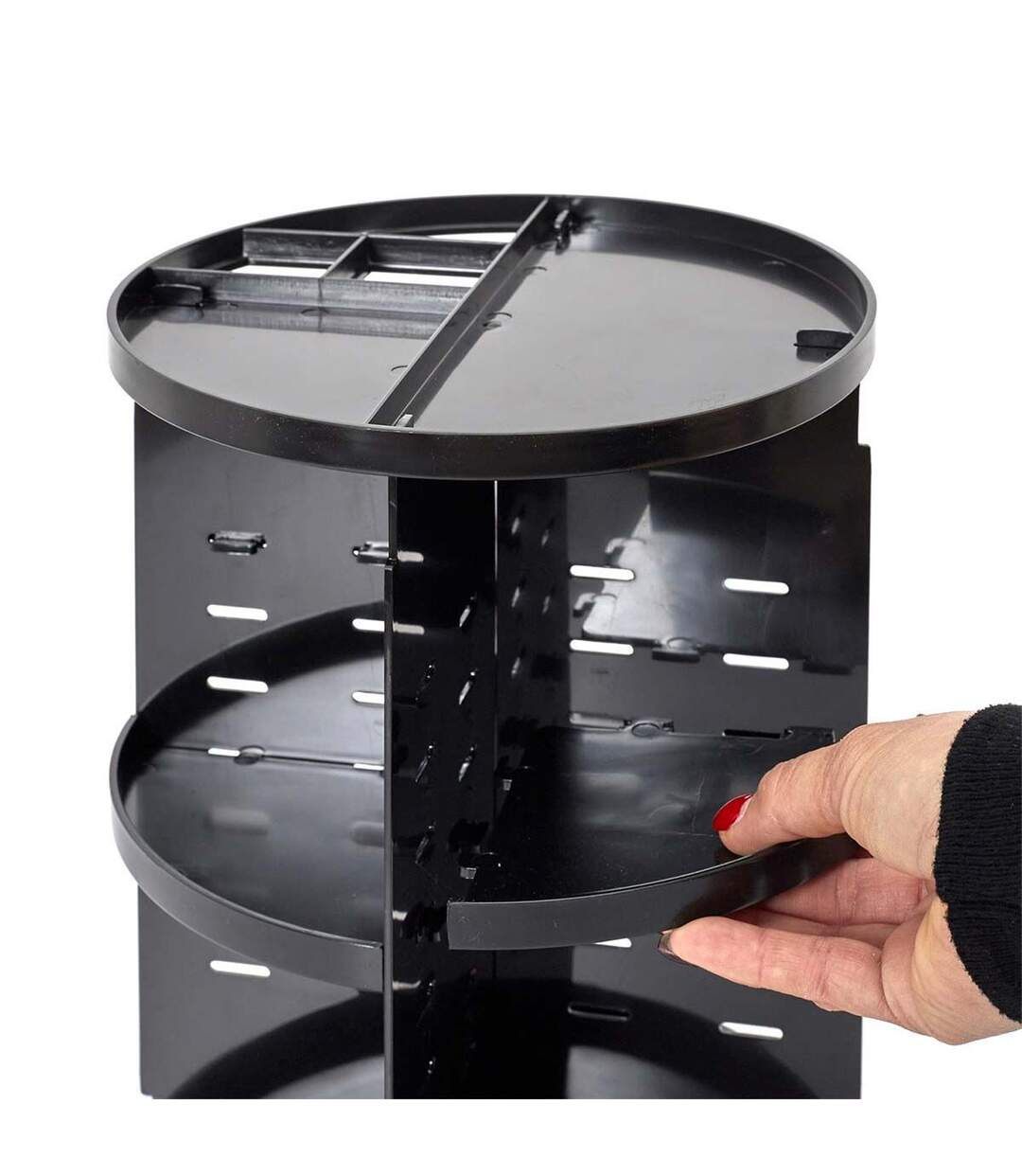 Carrousel de Maquillage Rotation 30cm Noir-4