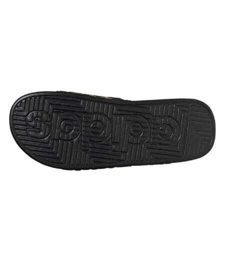 Claquettes Motif/style 3 Rayures Adissage Homme Noir Doré Adidas