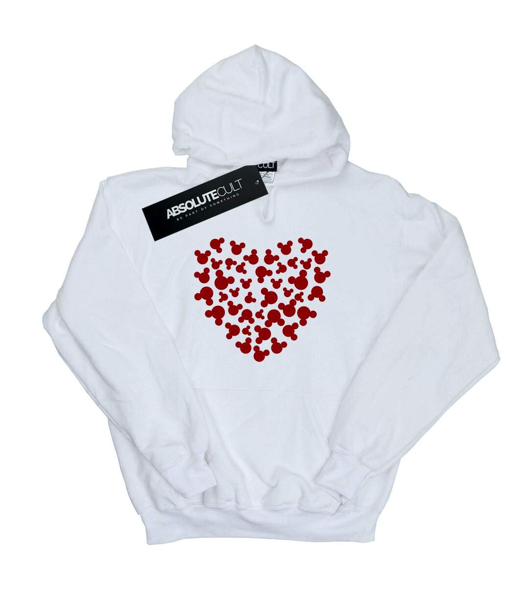 Disney - Sweat à capuche MICKEY MOUSE HEART SILHOUETTE - Femme (Blanc) - UTBI10620-1