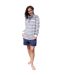 Womens/ladies Striped Drawstring Sweatshirt Twilight Lazy Jacks-3