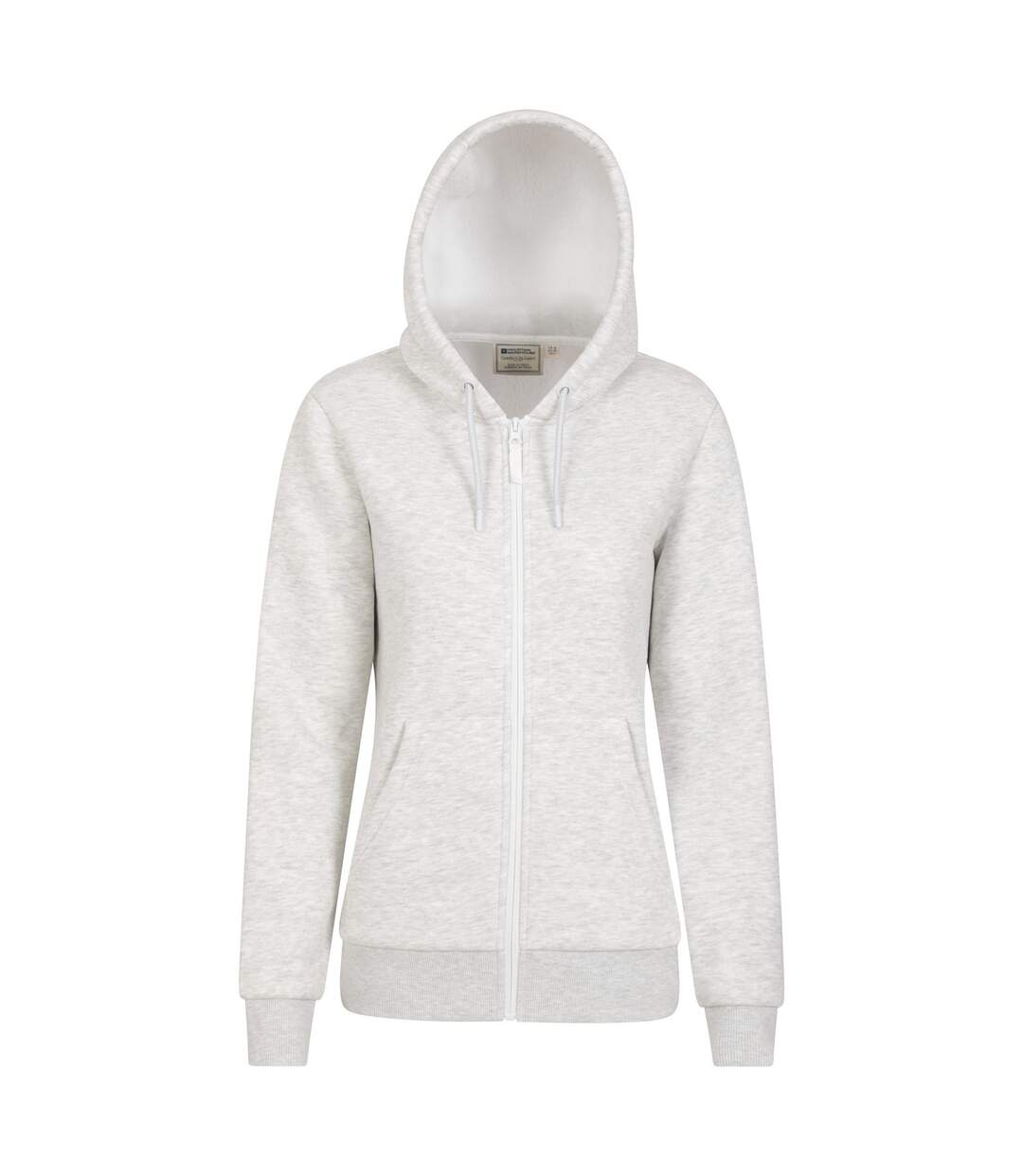 Womens/ladies dalton sherpa lined full zip hoodie light grey Mountain Warehouse