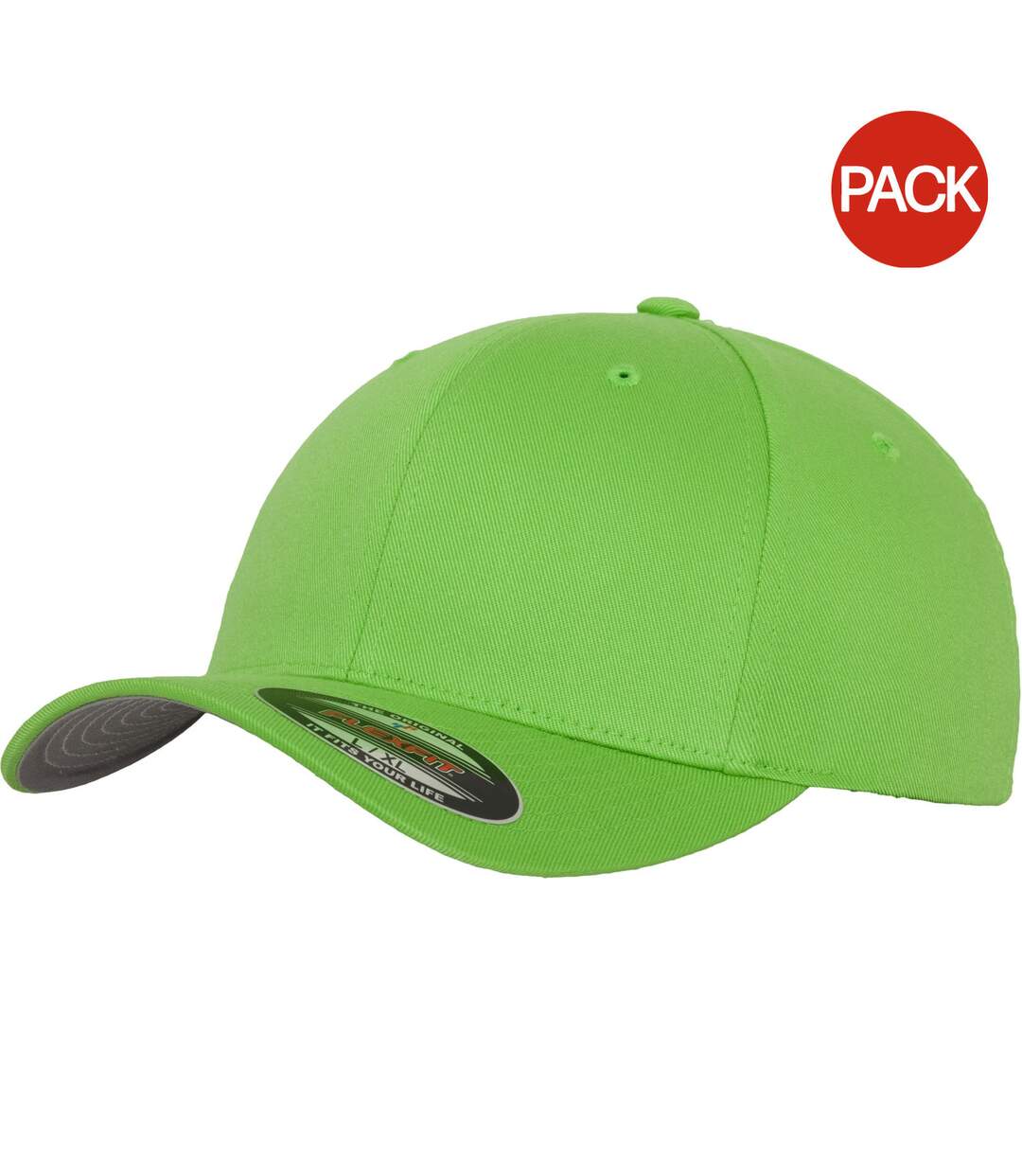 Lot de 2  casquettes de baseball homme vert Yupoong-1