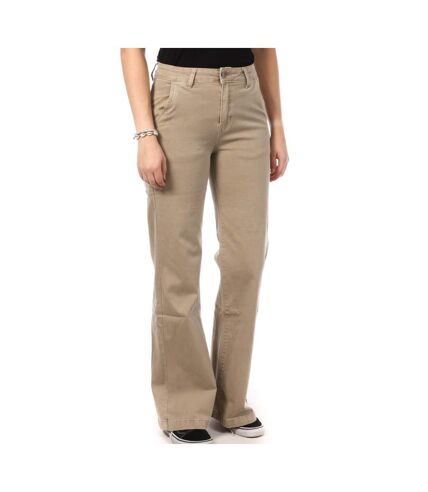 Jean Large Beige Femme Monday Premium - L