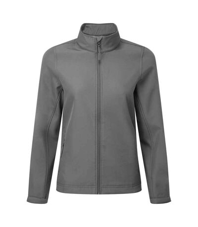 Premier Womens/Ladies Windchecker Soft Shell Jacket (Dark Grey)