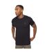 T-shirt Shellworth Homme Noir Crosshatch-2