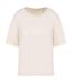 Womens/ladies terrycloth t-shirt ivory Native Spirit