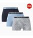 Boxers homme noir / blanc / bleu clair Armani-1