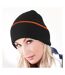 Bonnet adulte unisexe noir/orange Beechfield