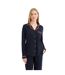 Ensemble De Pyjama Long Motif/style Ondulé Femme Bleu Marine Chelsea Peers-3