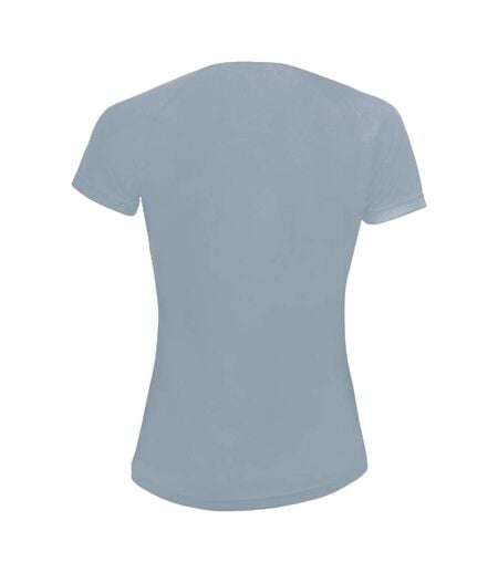 T-shirt Sporty Femme Gris SOLS