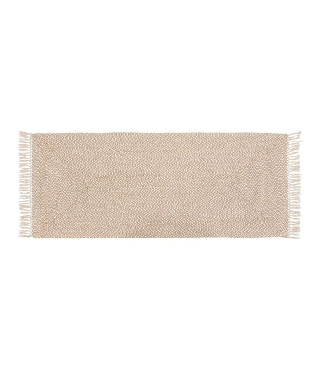 Tapis de Couloir Floral 80x200cm Beige-1