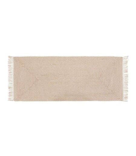 Tapis de Couloir Floral 80x200cm Beige