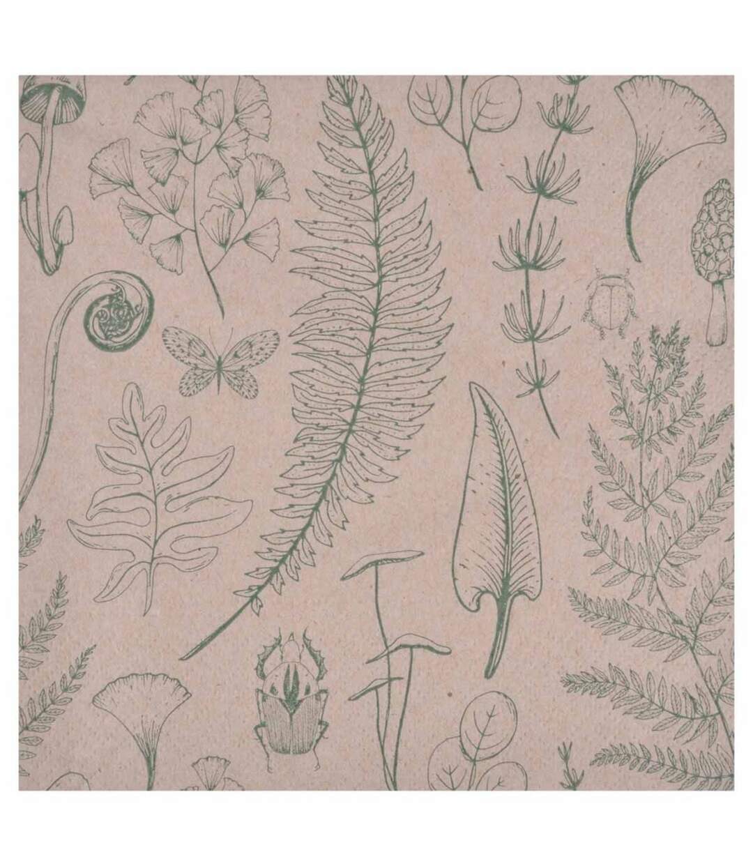 Lot de 20 Serviettes en Papier Forêt 33x33cm Naturel-1