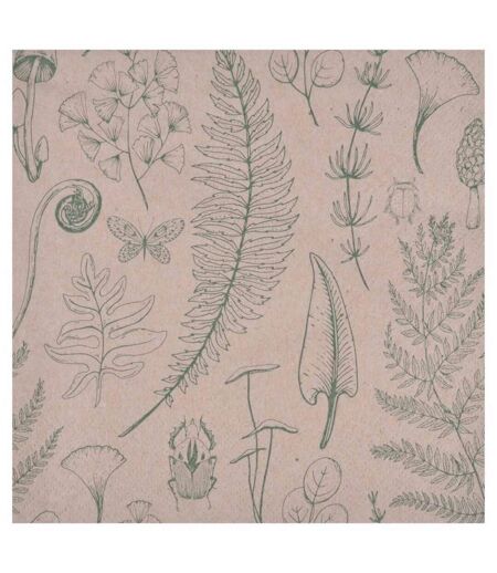 Lot de 20 Serviettes en Papier Forêt 33x33cm Naturel