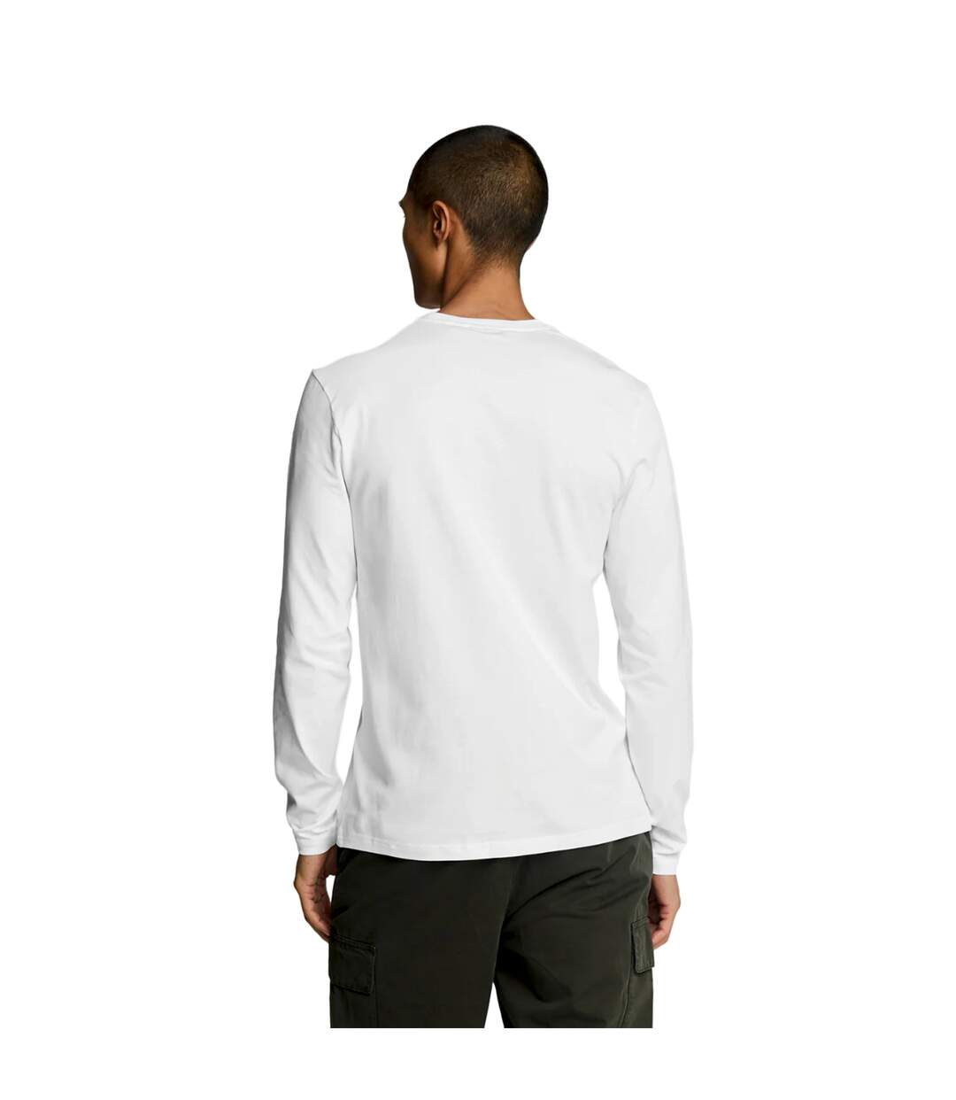 Mens plain long-sleeve t-shirt blanc Lyle & Scott-2