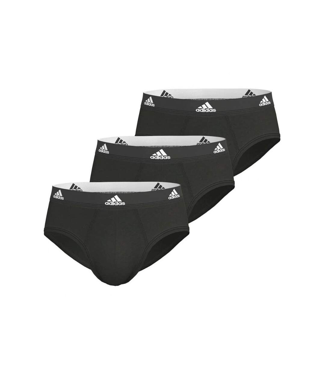 ADIDAS Lot de 3 Slips Homme Coton ACTIVE FLEX3 Noir-1