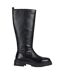 Womens/ladies D Iridea C Leather Knee-high Boots Black Geox-2