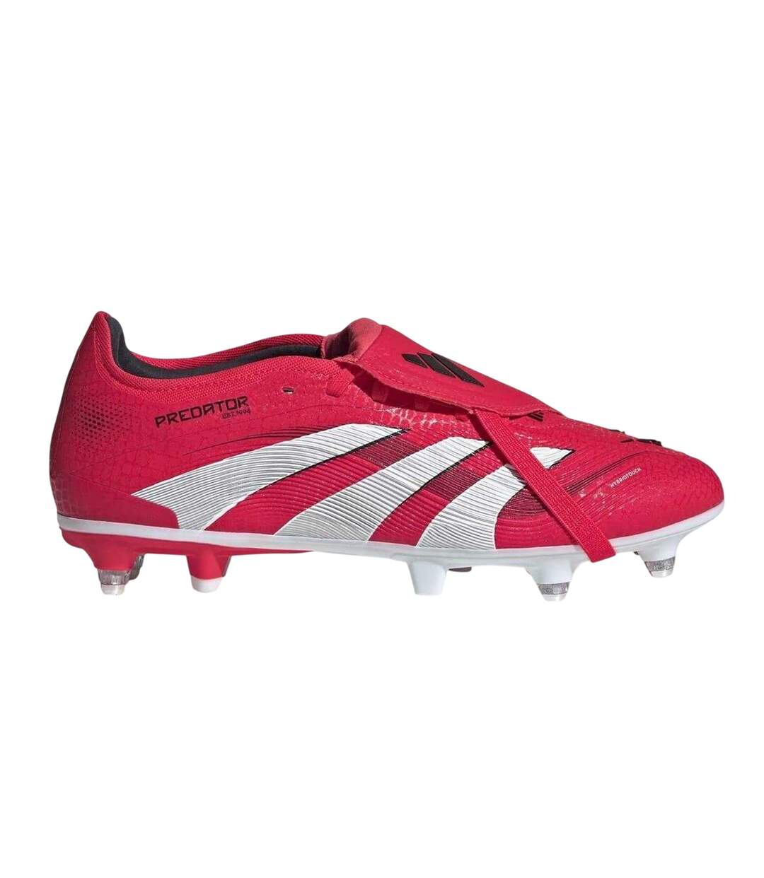 Mens Predator Pro Fold Over Soft Ground Football Boots Red White Adidas-1