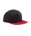 Casquette Ajustable Adulte Noir Rouge Beechfield-1