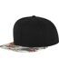 Yupoong Mens Fashion Print Premium Snapback Cap (Pack of 2) (Black/Floral Mint) - UTRW6758