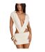 Mini Robe Ruchée Femme Crème Mars The Label-4