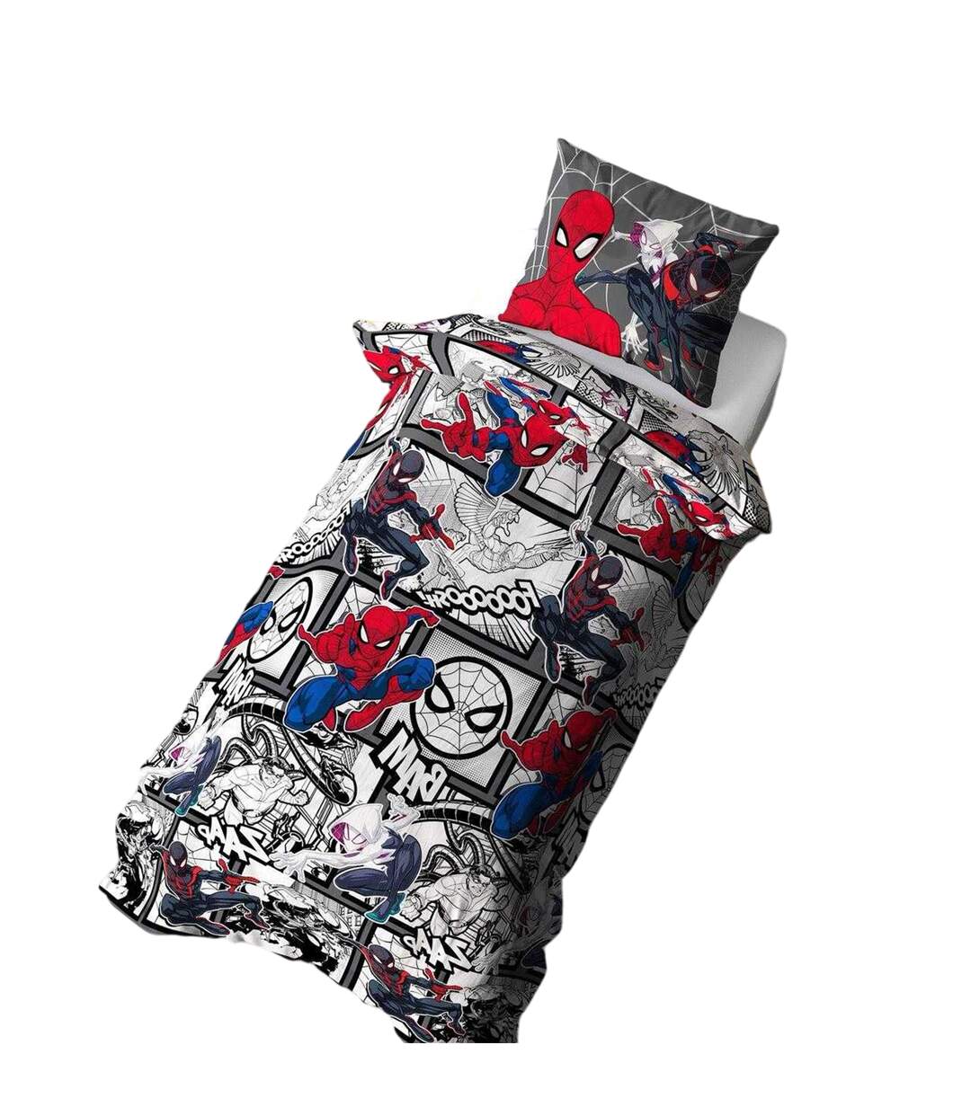 Parure De Lit Motif Bande Dessinée Rouge Gris Noir Spider-Man-3