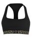 Womens/ladies Greek Key Sports Bra Black Versace-2