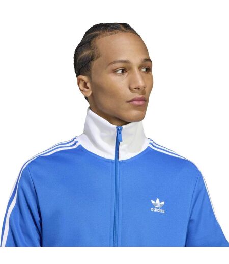 Mens Adicolor Classics Embroidered Slim Track Top Blue White Adidas