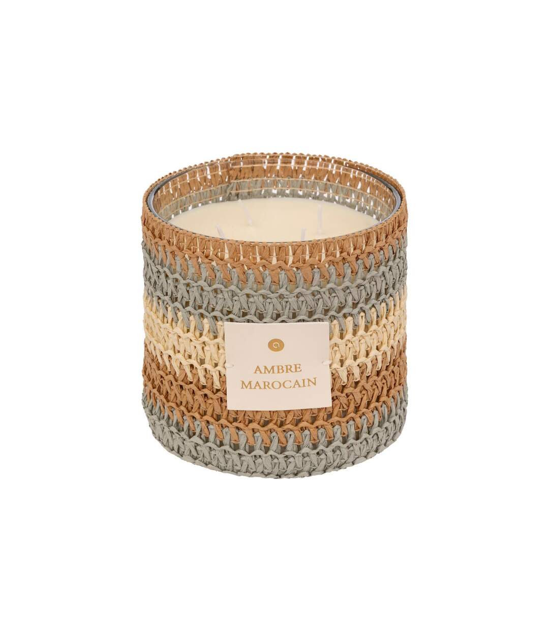 Bougie Parfumée en Verre Zaya 1400g Ambre Marocain-1