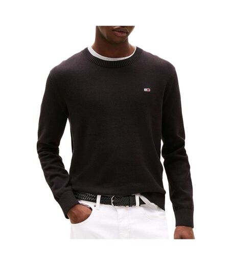 Pull noir homme tommy jeans ess light - l