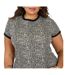 Womens/ladies Leopard Print Cropped Plus T-shirt Leopard Black Brave Soul-4