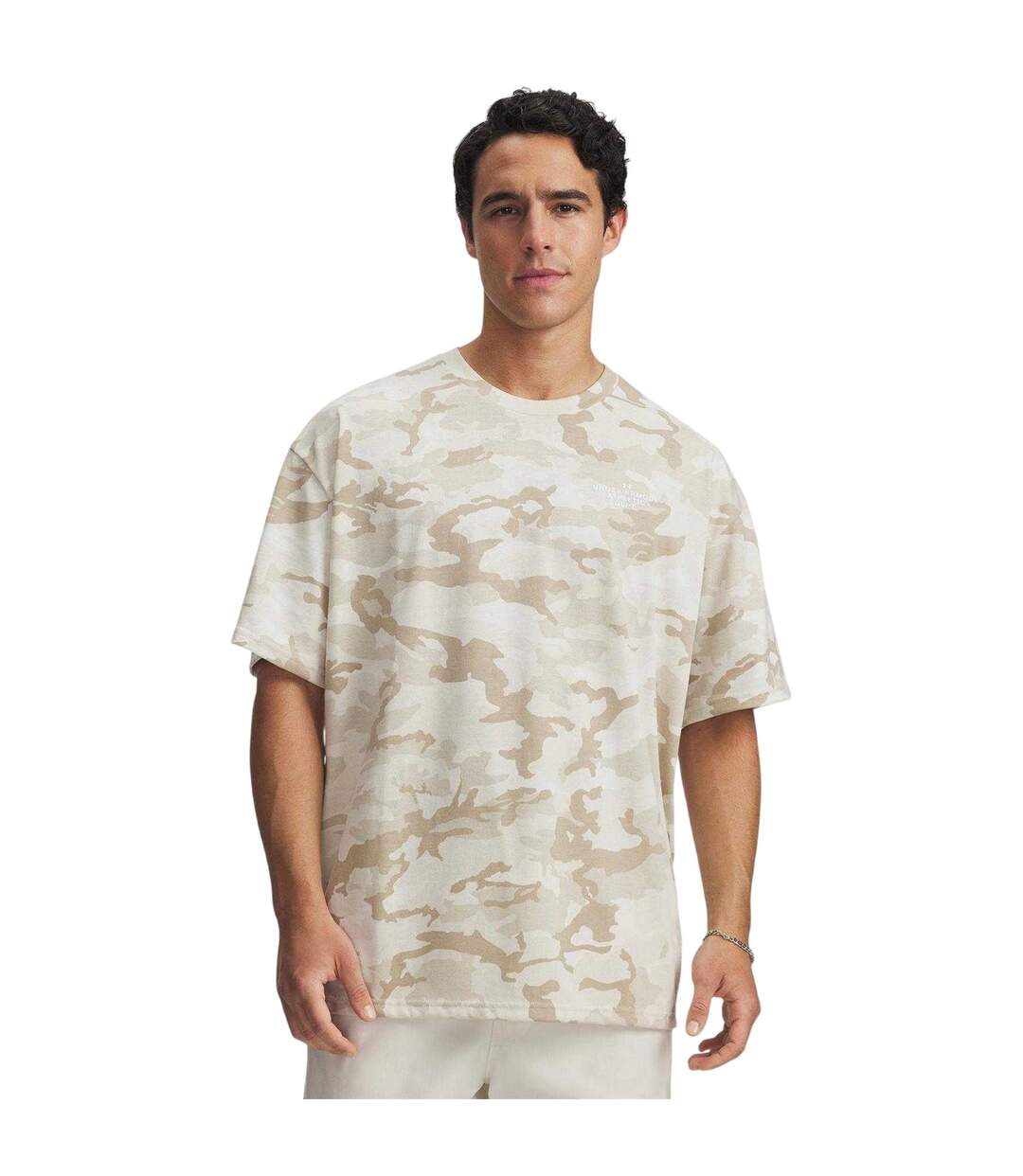 T-shirt Homme Beige Gris Blanc Under Armour-1