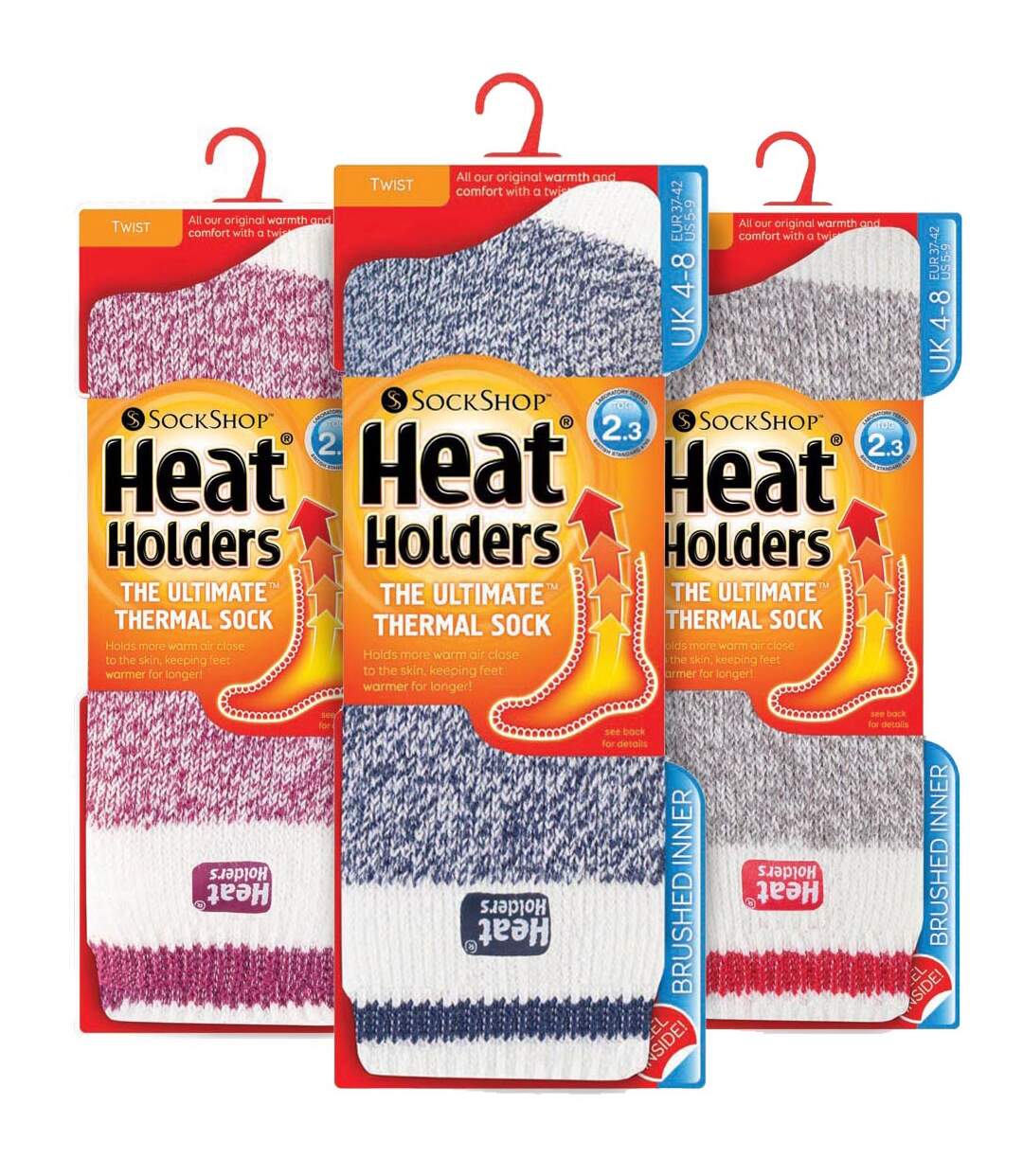 Heat Holders - Lot 3 Paires Chaussettes Thermiques Isolées Femme Hiver