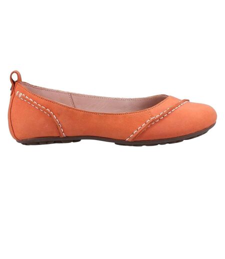 Womens/ladies Janessa Suede Slip On Pumps Orange Hush Puppies