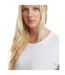 Womens/ladies Extended Shoulder Regular T-shirt White New Morning Studios-2