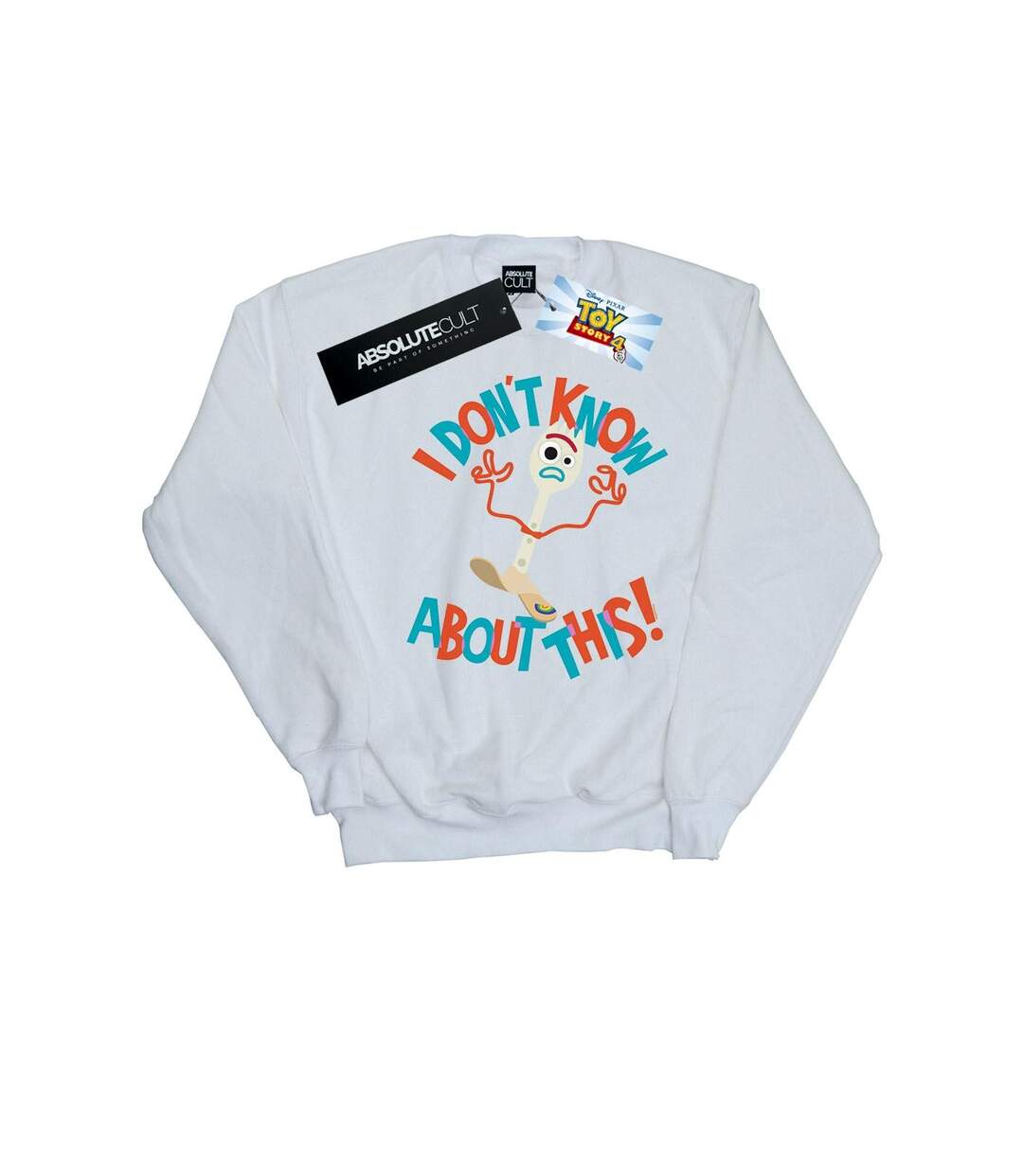 Disney Sweatshirt Womens/Ladies Toy Story 4 Forky I Dont Know About This (Blanc) - UTBI42083-1